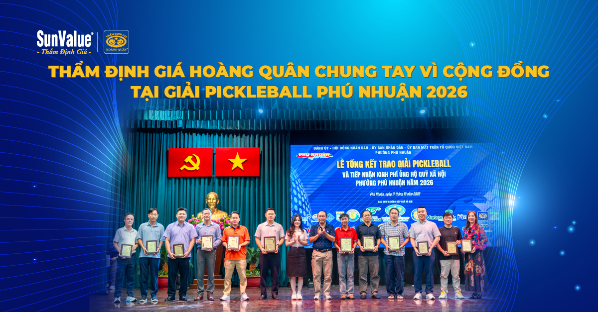 Thẩm định giá Hoàng Quân chung tay vì cộng đồng tại Giải Pickleball Phú Nhuận 2026