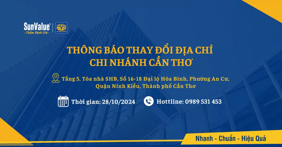 THÔNG BÁO THAY ĐỔI ĐỊA CHỈ CHI NHÁNH CẦN THƠ