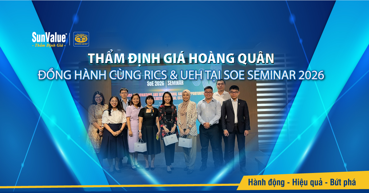 Thẩm định giá Hoàng Quân đồng hành cùng RICS & UEH tại SoE Seminar 2026