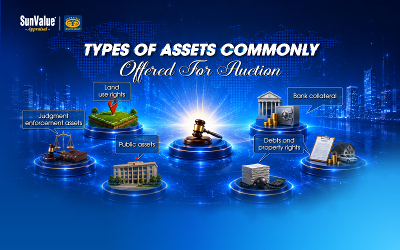types of assets commonly offered for auction