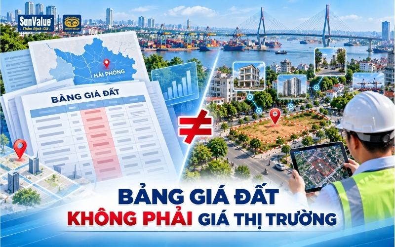 Phân biệt bảng giá đất Hải Phòng 2026 và giá thị trường