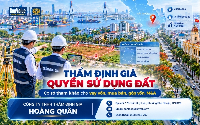 Thẩm định giá quyền sử dụng đất tại Thẩm định giá Hoàng Quân