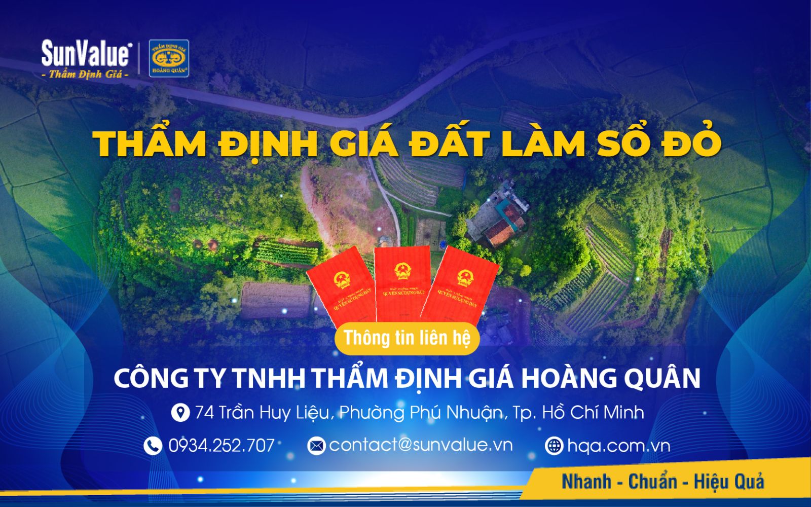 Thẩm định giá Hoàng Quân thẩm định giá đất làm sổ đỏ