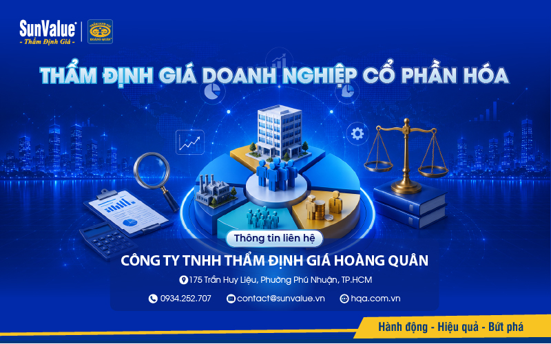 Thẩm định giá Hoàng Quân thẩm định giá doanh nghiệp cổ phần hóa 