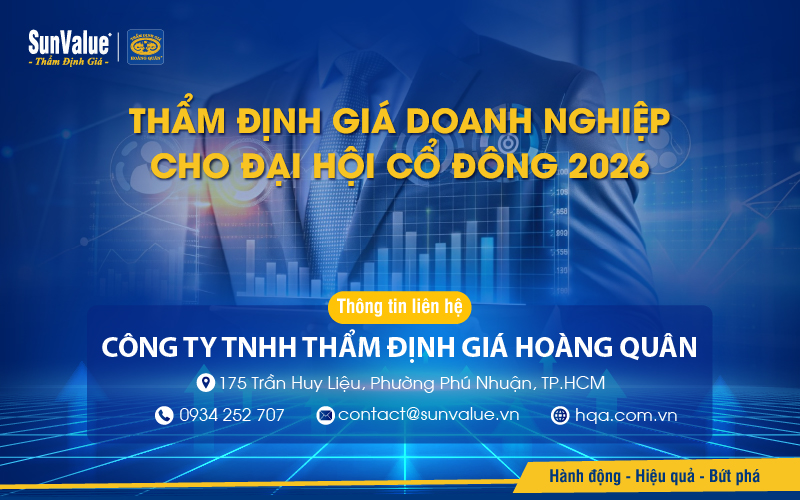 Thẩm định giá Hoàng Quân cung cấp dịch vụ thẩm định giá doanh nghiệp chuyên sâu