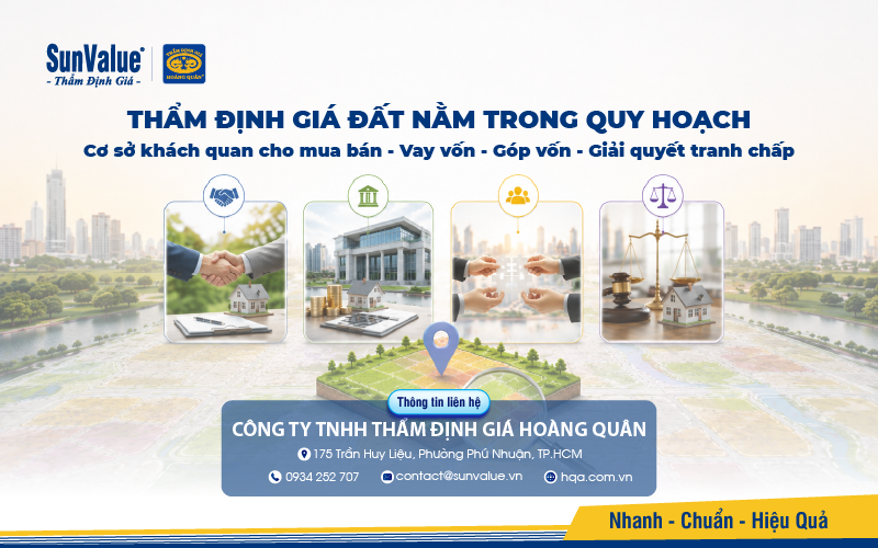 Dịch vụ thẩm định giá đất trong quy hoạch tại Thẩm định giá Hoàng Quân