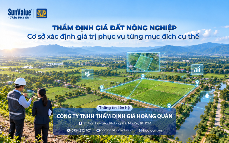 Thẩm định giá đất nông nghiệp tại Thẩm định giá Hoàng Quân