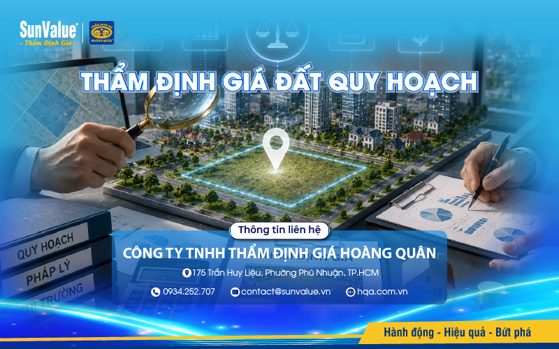 Thẩm định giá Hoàng Quân thẩm định giá đất quy hoạch