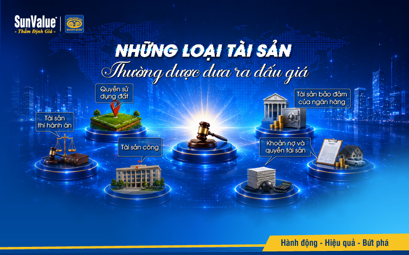 Những loại tài sản thường được đưa ra đấu giá