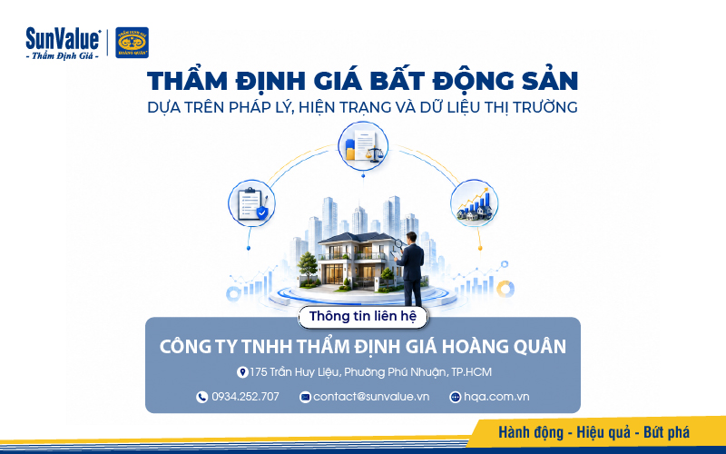 Thẩm định giá bất động sản dựa trên pháp lý, hiện trạng và dữ liệu thị trường