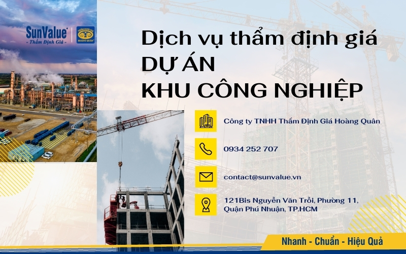 Dịch vụ thẩm định giá dự án khu công nghiệp tại Thẩm định giá Hoàng Quân