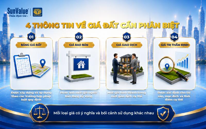 Bảng giá đất có phải giá trị quyền sử dụng đất không