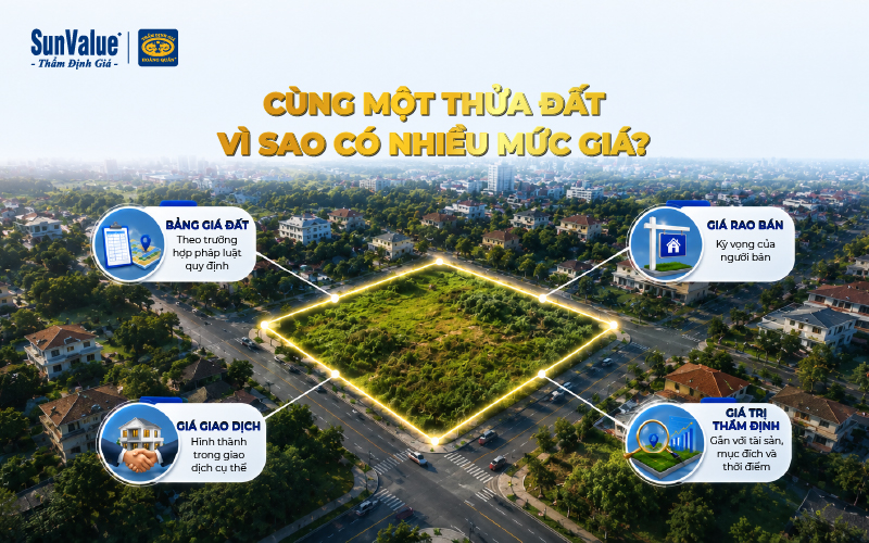 Vì sao một thửa đất có thể có nhiều mức giá khác nhau