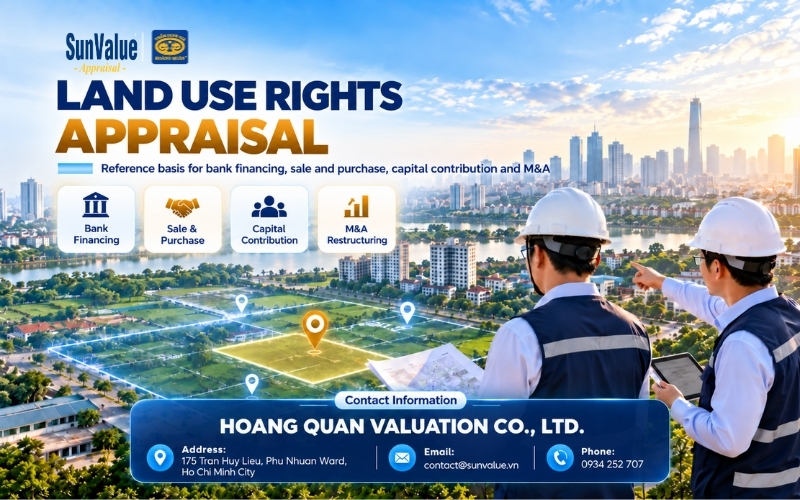 Land use rights appraisal at Hoang Quan Appraisal