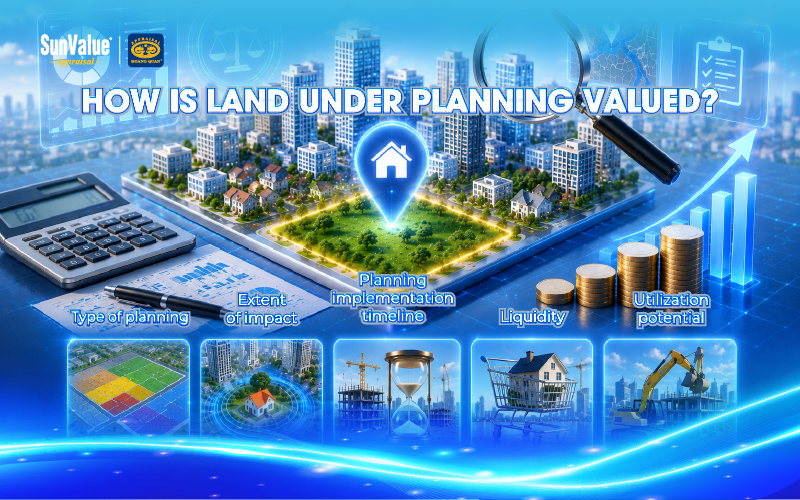 how is land under planning valued?