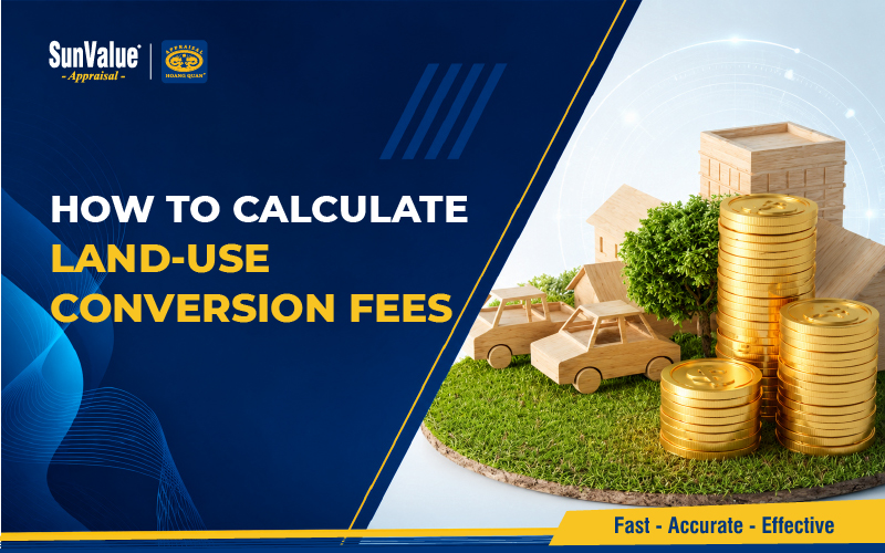 How is the land-use conversion fee calculated in 2026