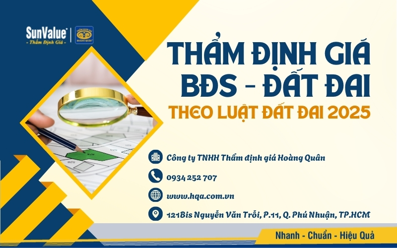 Thẩm định giá Hoàng Quân cung cấp các dịch vụ thẩm định giá bất động sản - đất đai chính xác, minh bạch và đáng tin cậy