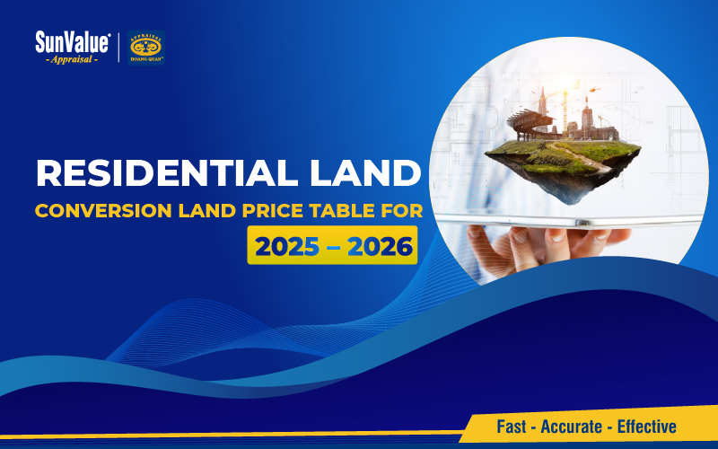 Whats new in the residential land conversion land price table for 2025 – 2026