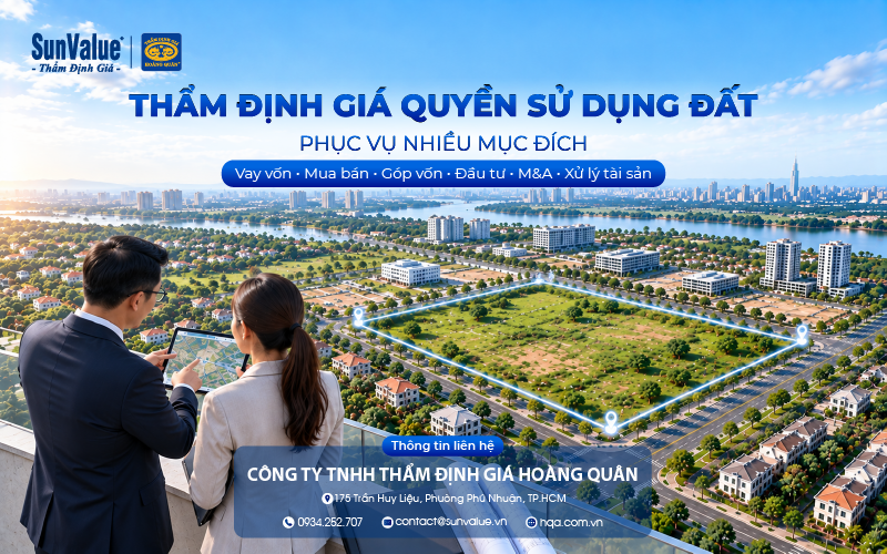 Dịch vụ thẩm định giá quyền sử dụng đất tại Thẩm định giá Hoàng Quân cho nhiều mục đích