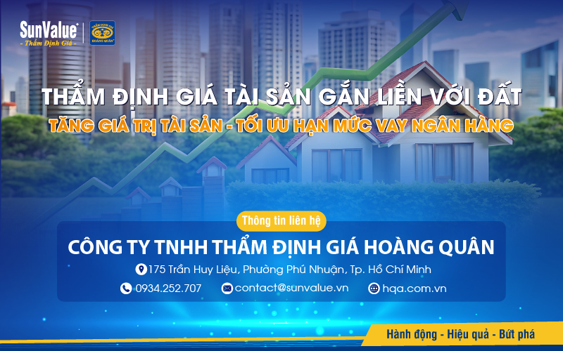 Thẩm định giá Hoàng Quân thẩm định giá tài sản gắn liền với đất