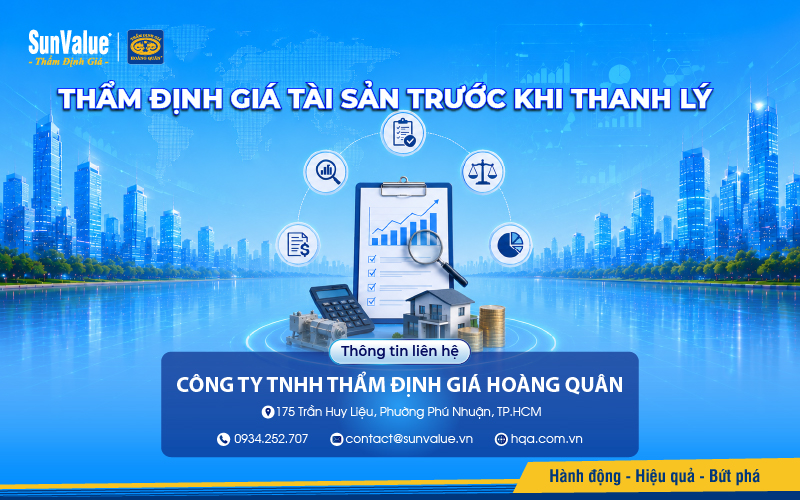 Dịch vụ thẩm định giá tài sản trước khi thanh lý tại Thẩm định giá Hoàng Quân