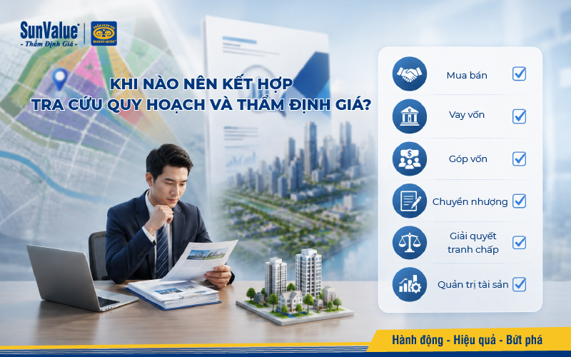 Những trường hợp nên kết hợp tra cứu quy hoạch và thẩm định giá
