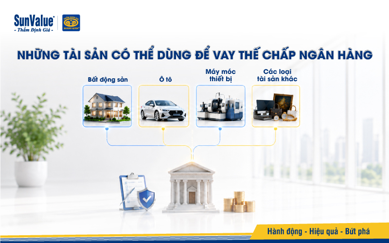 Những tài sản có thể dùng để vay thế chấp ngân hàng